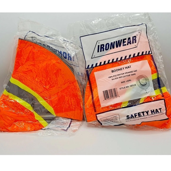 💜 Bundle 2 Safety Booney Hi Viz Reflective Tape Hunting Fishing Hat - Picture 5 of 10